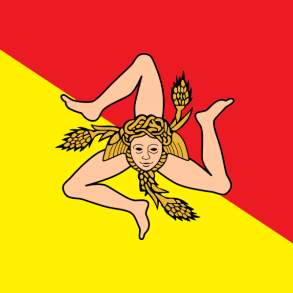 bandiera sicilia trinacria